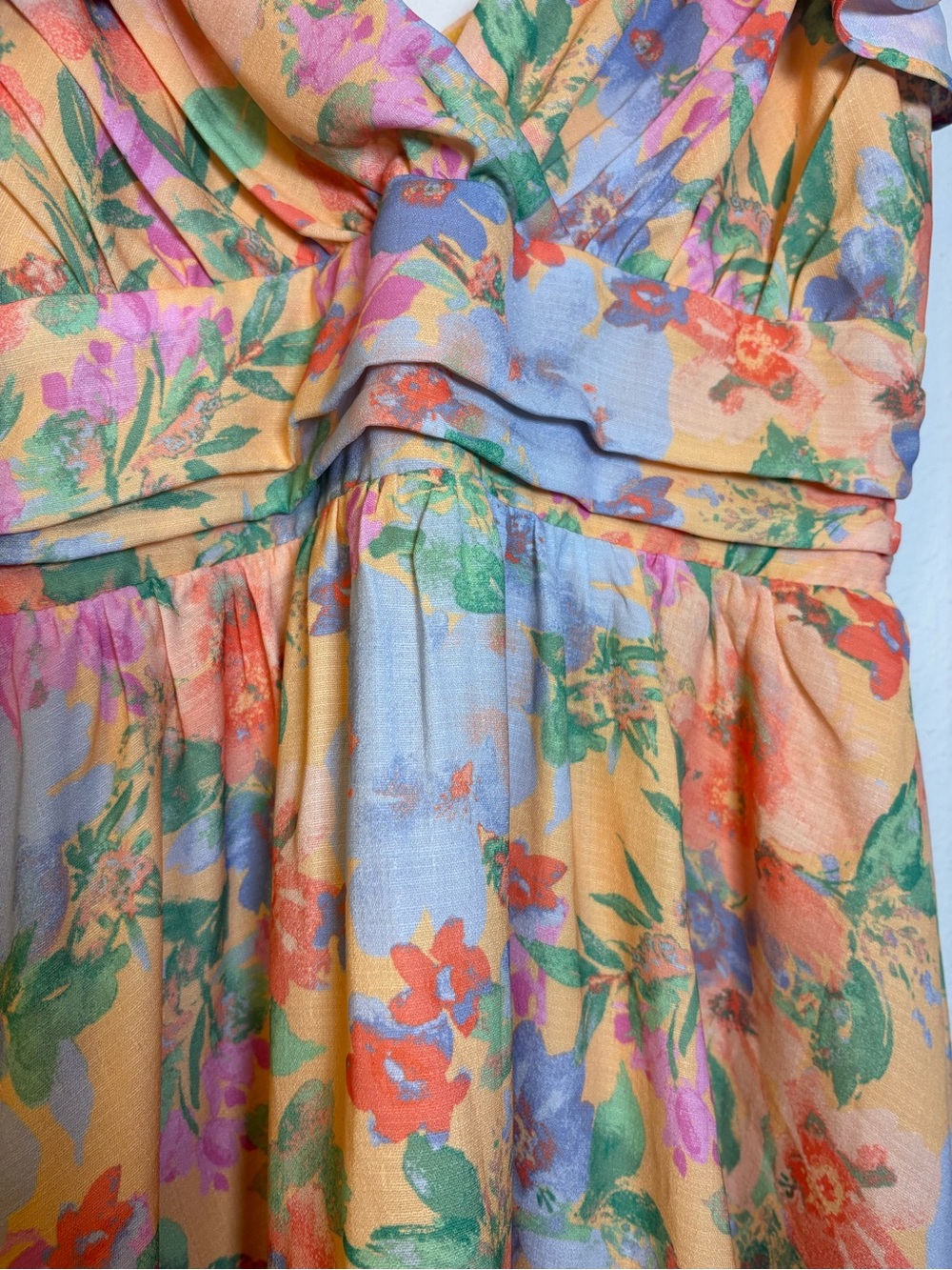 Dee Elly Bright Yellow Floral Dress - Picture 2 of 6